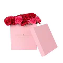 Pink flower gift box