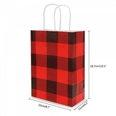 Classic red check paper bag