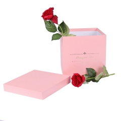 Pink flower gift box