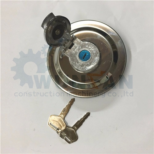 Excavator  Cover Fuel Cap PC200 engine 20Y-04-11160 fuel cap with 787 key