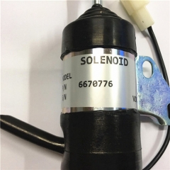 excavator Fuel Stop Solenoid 6670776 for bobcat Shutoff Fuel Solenoid
