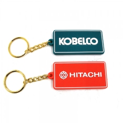 Excavator Heavy Equipment machinery rubber key chain for catterpillar komatsu hitachi kobelco