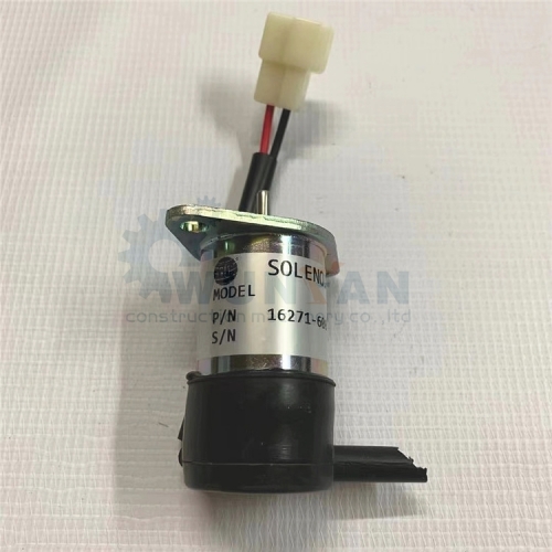 excavator kubota BX220D engine 16271-60010 12V Fuel Shut-Off Solenoid