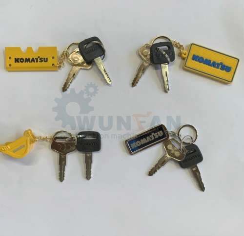 Excavator key chain with komatsu key for komatsu engine