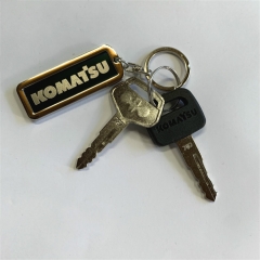 Excavator key chain with komatsu key for komatsu engine