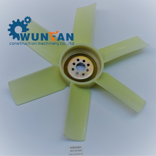 high quality excavator 4D31 Engine spare parts 6 blade Cooling Fan Blade