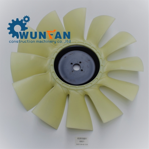 high quality excavator Isuzu 6BG1 Engine spare parts 12 blade Cooling Fan Blade with size 620*36*60