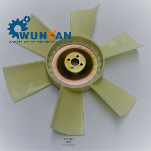 high quality excavator Isuzu 6BG1 Engine spare parts 6 blade Cooling Fan Blade with size 620*36*60
