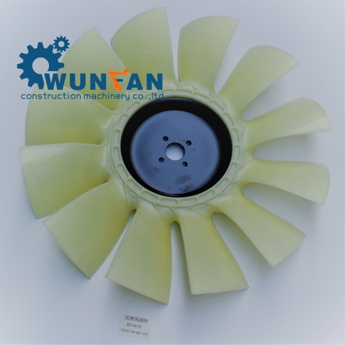 high quality excavator kobelco 6D14 Engine spare parts 12 blade Cooling Fan Blade with size 600*38*66