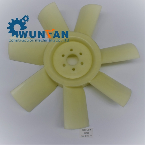 high quality excavator komatsu 6D102 Engine spare parts 7 blade Cooling Fan Blade with size Z580-51-89
