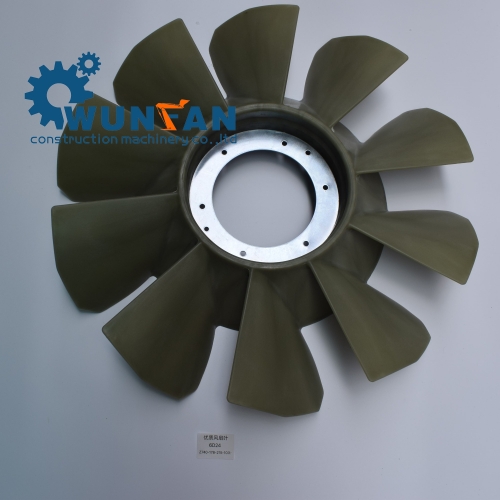 high quality excavator 6D24 Engine spare parts 10 blade Cooling Fan Blade with size 740*178*215