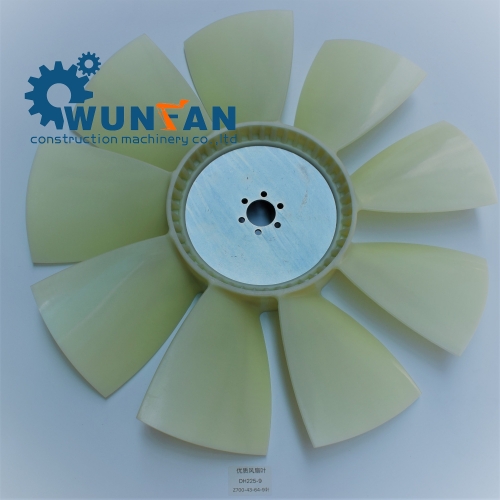 High quality excavator Doosan DH225-9 Engine spare parts 9 blade Cooling Fan Blade Z700-43-64