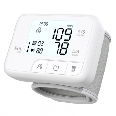 AOJ-35D Home High Precision Small Wrist Blood Pressure Monitor Intelligent Voice Blood Pressure Machine (White)