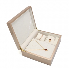 Professional made custom design luxury wooden box for jewelry packing large capacity jewelry storage box
