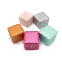 Factory supply trendy style attractive design ring box earrings box jewelry making storage box