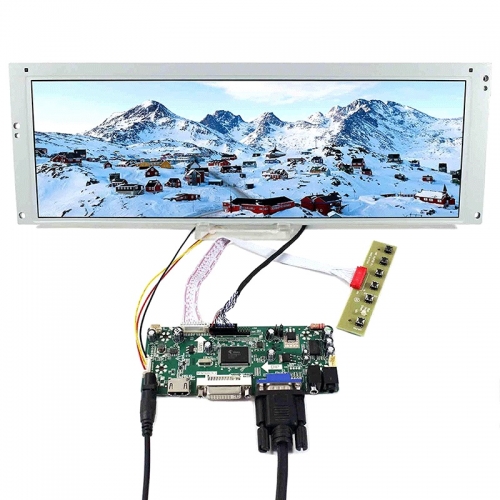 14.9 inch 1280X390 LCD Screen LTA149B780F with HDMI DVI VGA Audio LCD Controller Board M.NT68676, fit for Arcade Machines/DIY displays/Car Monitor/Digital Marquee/Gauge Cluster