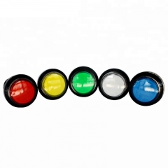 Black Illuminated Button With Microswitch and Led