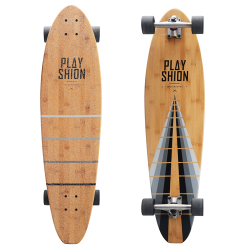Funshion cruiser skateboard with bamboo surface, wooden longboard