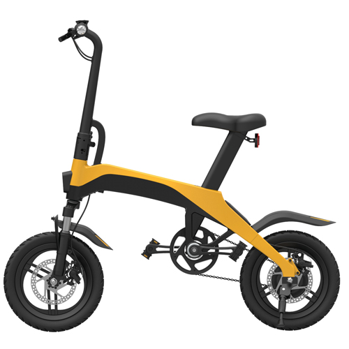 Funshion 14" carbon fiber smart electric bicycle light weight bike