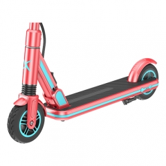 Funshion colorful kids electric scooter with 130W motor 2.6Ah battery with hand brake