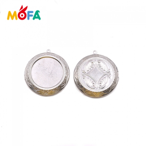 MOFA Stainless steel ball earring steel color earring stud