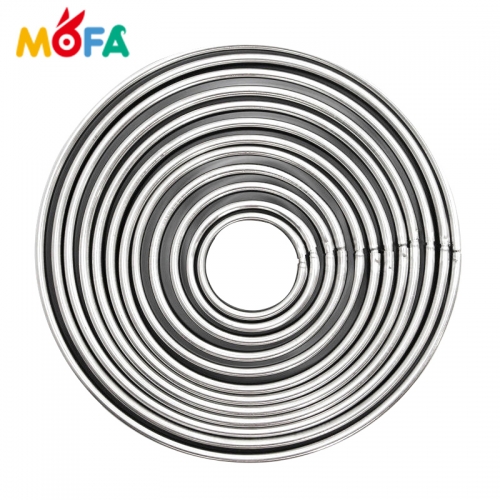 MOFA Baking tools Round Stainless steel Polymer clay mould set 12 pcs Cake Mold