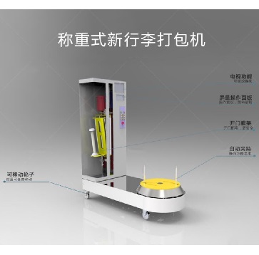luggage wrapping machine with screen for TV playing