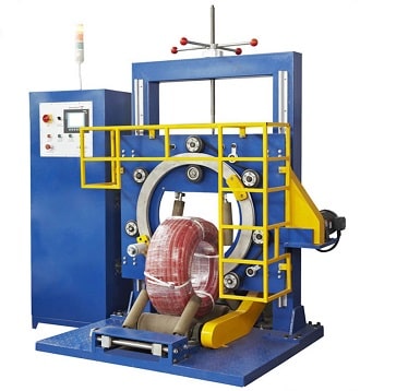 hose coil wrapping machine