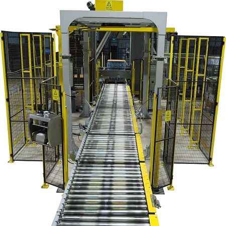 intelligent pallet stretch wrapping line