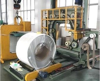 steel coil wrapping machine with mobile wrapping station-04