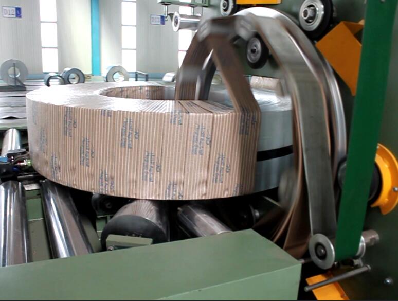steel coil wrapping machine by composite paper