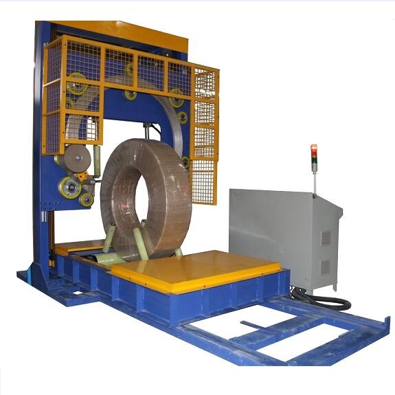 steel coil wrapping machine with trolley