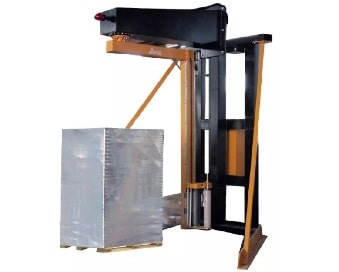 semi-auto rotating arm pallet stretch wrapping machine