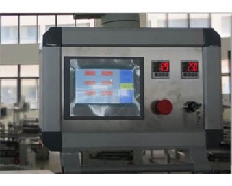 touch screen of the motion sealer shrink wrapper