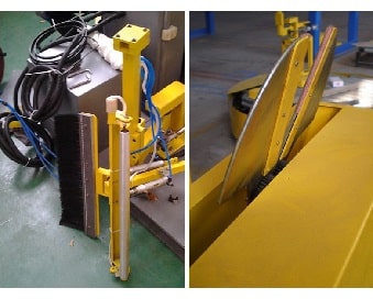 film cutter and film clamp of the turntable pallet wrapping machine