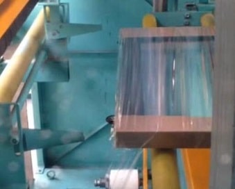 horizontal door and panel wrapping machine packing wooden and glass doors