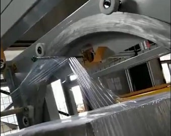 automatic film cutter to end the stretch film wrapping