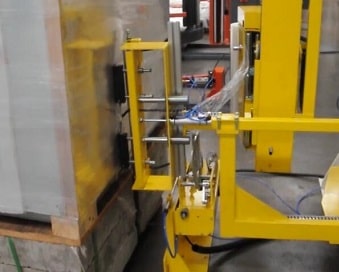 fully automatic pallet wrapping line for unmanned operation