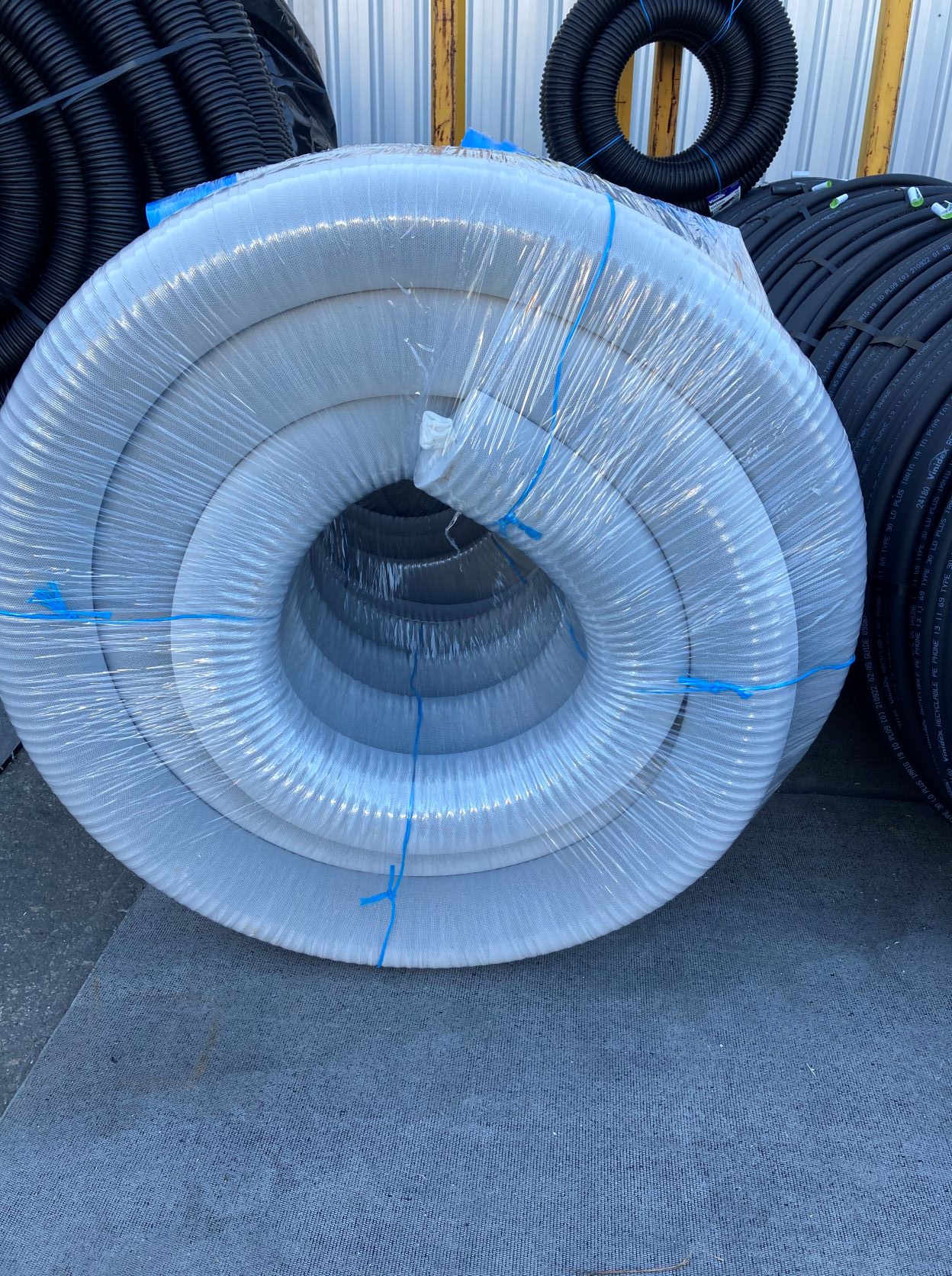 large corrugated hose coil wrapper