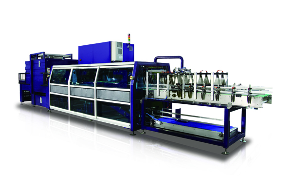 High speed beverage bottle and cans shrink wrap machine