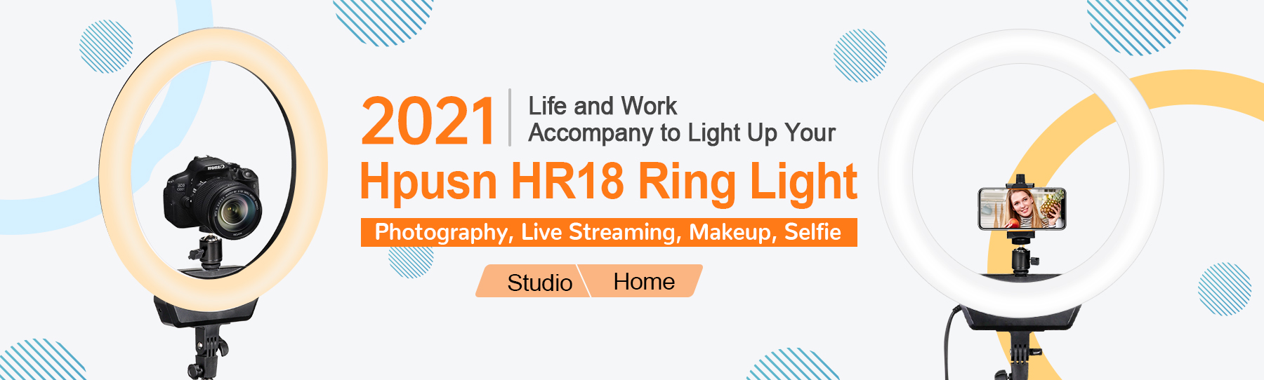 Hpusn Ring Light for Live Streaming