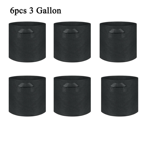 Garden Plant Planter Fabric Bags 3 Gallon Grow bag super Aeration/Breathable 6pcs
