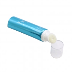 Round Shape Plastic Cosmetic Tubes For Creams With Brush Customized Capacity