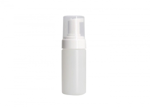 Clear Plastic Foam Pump Bottle 120ml Transparent Cap For Cosmetics