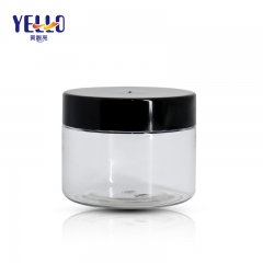 Round Transparent Cosmetic Cream Jar With Screw Lid / Facial Mask Container