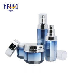 High Gloss Cosmetic Cream Jar Packaging , Face Cream Blue Jar