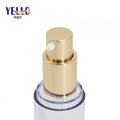 Skincare Cream Airless Cosmetic Bottles Golden Pump Customized Color