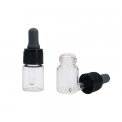 Empty Amber Glass Dropper Bottles , Offset Printing Mini Dropper Bottles