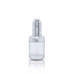 Clear Empty Serum Bottles , Glass Material Essential Oil Dropper Bottles