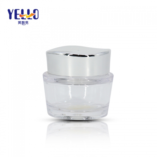 Round Clear Cosmetic Jars 50g For Skin Care / Plastic Cream Containers